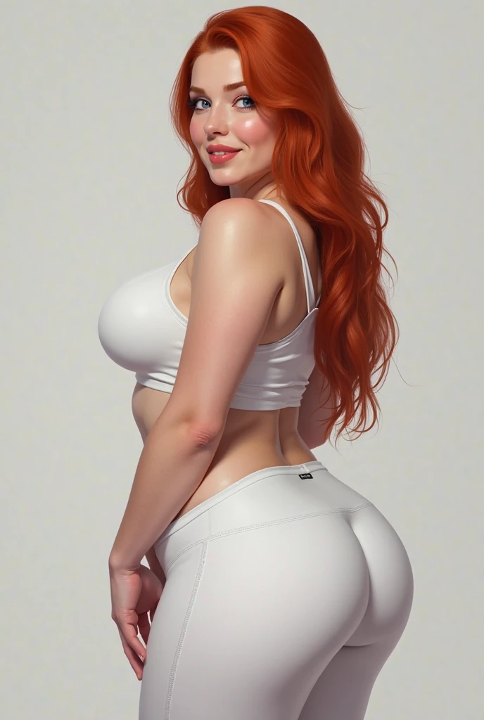 ((masterpiece, best quality)), Curvy Red-haired Hispanic female wrestler in white bra and white cotton panties, in changing room, wearing red lipstick, photo realistic, intricate details, 80's female wrestler, 3d animated movie art style, intricate details, 80's women's underwear commercial,