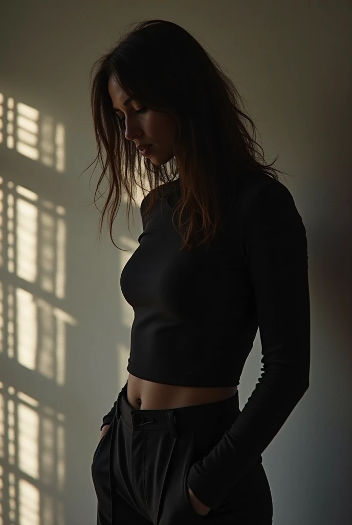 High detail RAW color Photo of(Vi:1), (to8contrast style), woman,
full body shot, perfect eyes, dramatic lighting, dark studio, fashion photography, Mario Testino, edgy, daring, confident, sensual, mysterious, modern.