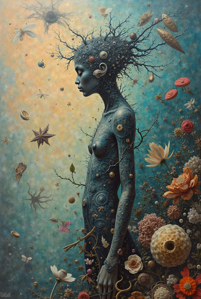 Mythical creatures, author：Zdzislaw Beksiński、girl