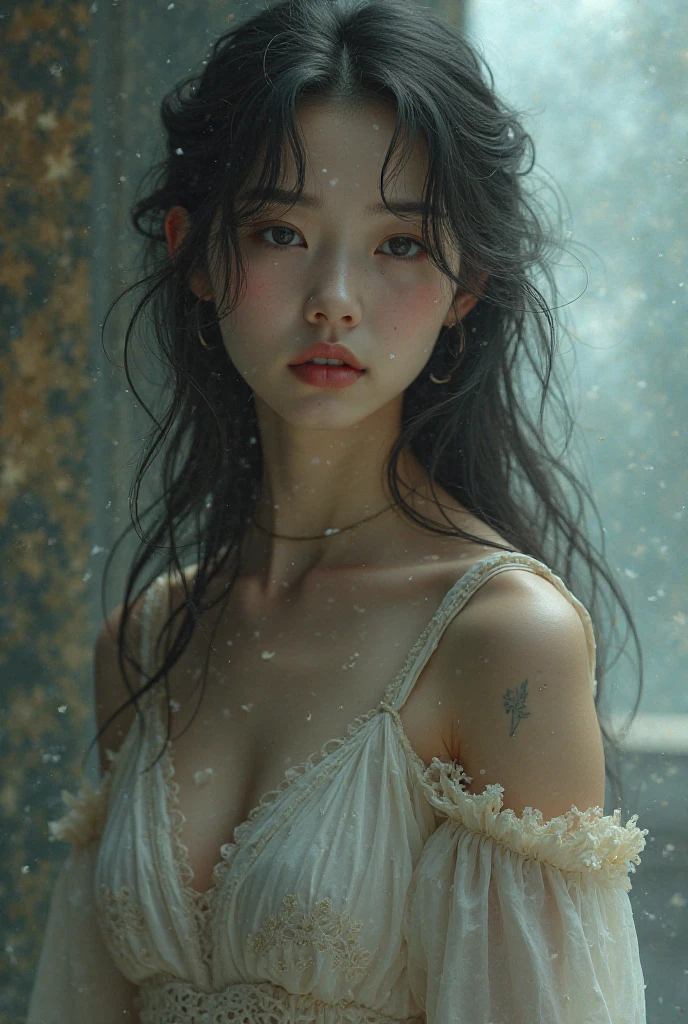 beautiful sexy vietnamese girls, 16k image, very detail image, black eyes, Heart lips, Charming expressions, Extremely detailed and realistic photos. sharp focus. Extremely detailed photos, Skin details, Face details, Hair details, Thoracic area details. nsfw:1.2, black eyes, wide open, Look straight at the camera, Very detailed eyes, very wide open eyes
