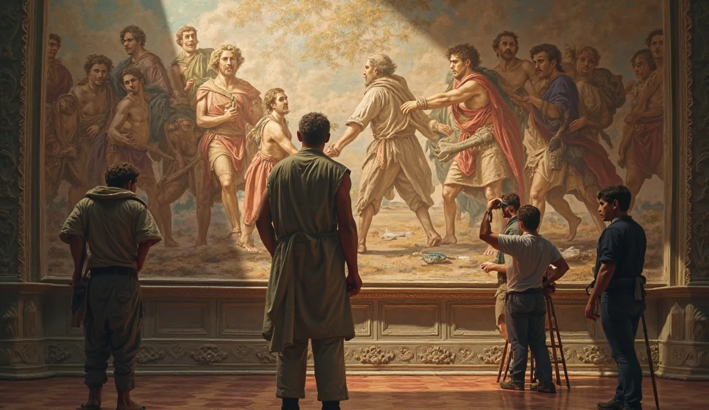 Jordan Peterson as an ancient philospher painting