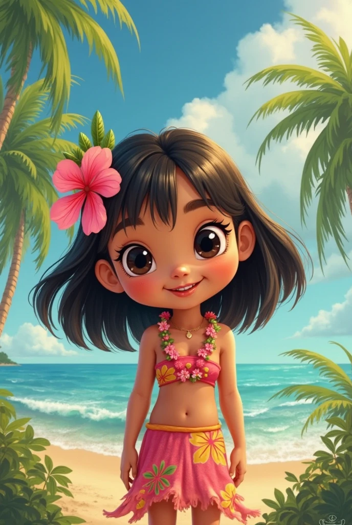 Create me a picture of luna from loud house in thong  

