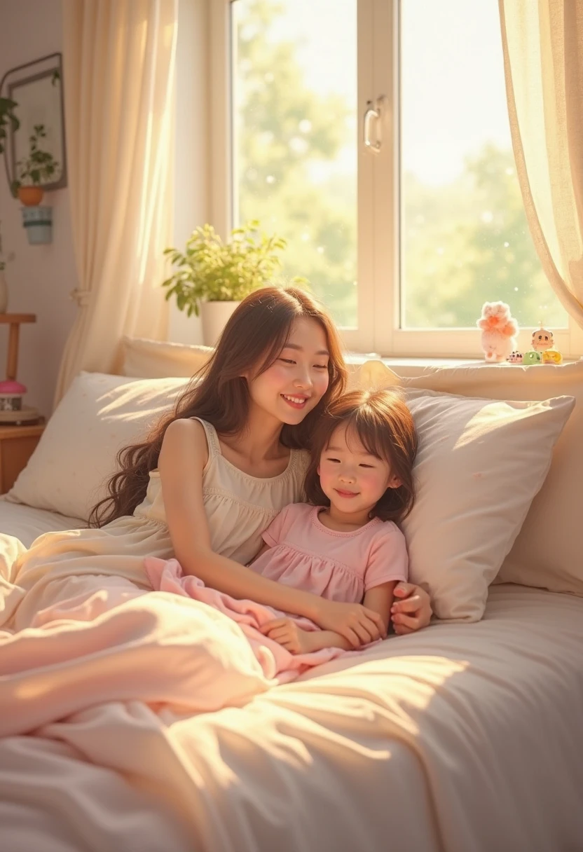 Boy try to undress a Korean lady wheel she pretending to sleeping on bed