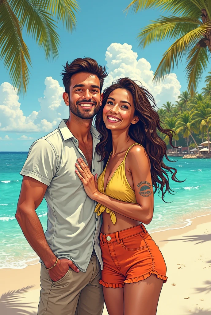 40 year old Hispanic couple, man and woman, wearing bathing suits, walking along tropical lagoon, golden hour, sunset horizon, smiling, black hair, digital brush strokes, stylish studio shading on top, graffiti + maximalism + wild style
Close-up, high quality, masterpiece, 8k, hdr, rgb, portrait, Fashion show, captured in mid-splash as if datanoshing, action pose suggesting movement, chiaroscuro play of
light and shadow, luminism, etching, unique, creating a photorealistic and insanely ultra-detailed impression, HDR technique, UHD quality, professional grade, digital art,
soft natural volumetric cinematic perfect light
The interplay of light and shadow through this flowing effect and volume creates a mesmerizing, beautifully creative gothic music
Giovanni Boldini, Bastien Lecouf-Degarme, Carn Griffiths, E. Abramzon, Raphael, Caravaggio, Coby Whitmore, Titian, Leonardo da Vinci