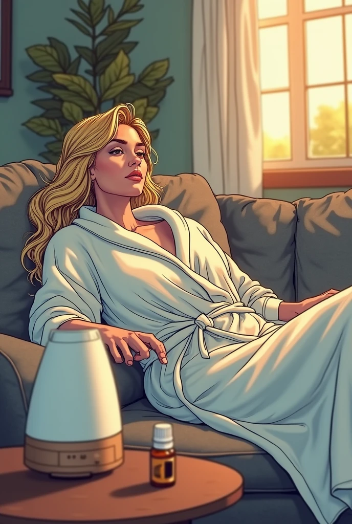 woman after work. (camisole+bra+panties). hotel room. big hotel bed. sprawled out in bed.(she take a deep breath).plastic bottle with water.mobile phone.(from above).looking away.closed eyes.(innerwear:0.8).hair band. forehead.pubic hair.can of beer. open mouth wide.cross one's legs.Underwear is misaligned