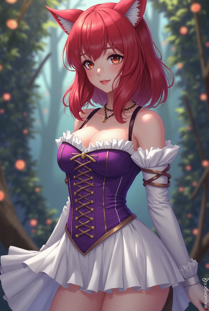 (Masterpiece, Best Quality, High Quality), professional artwork, well drawn, Intricate Details, field of view,
Nishikino maki, afternoon, 
Red hair, ultra detail hair, ultra detail face, perfect eyes, perfect face, earring, purple eyes, Looking at Viewer, flirting, one hand on hip,
Black tube top, strapless, white oversize stylish pants  