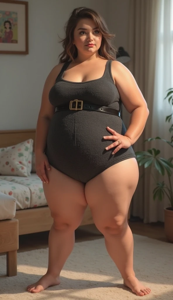 ((best quality)), ((masterpiece)), (detailed), perfect face, Beautiful, mother-in-law, asian-Indonesian , voluptuous, wearing random clothes (formal), In the black room, seductive expression, chubby body, nice body, milf chubby, chinese-Indonesian. Full body, big arm, wide hips , wearing a sneakers, bob hairstyle, baby face , chubby cheeks, 3, chubby tall woman, tattooed thighs , yakuza tattoos , big thighs, big armpits , chubby massive cheeks , thick neck, cold atmosphere, low light, wavy short haired, big breasts, showing her armpits , thick woman , turtleneck, thick woman . Full body, wearing shorts pants