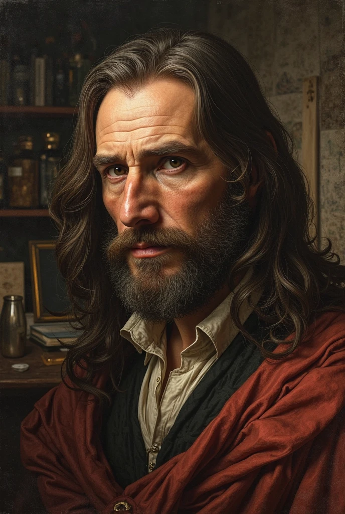 A pensive figure, seated in a dimly lit room, unable to detect any fragrance in the air. His wrinkled brow and furrowed forehead betrayed a sense of frustration, as if he were longing for the vanished sensation. Age had claimed his sense of smell, leaving him in a quiet despair. The scene was rendered in chiaroscuro, with intricate details and velvety shadows, heightening the sense of introspection and loss.
Hyperrealistic, by Caravaggio, Rembrandt, Vermeer, Velazquez, 8k, Oil Painting, Realistic, Illustration, Dutch Golden Age, Dramatic Lighting, High