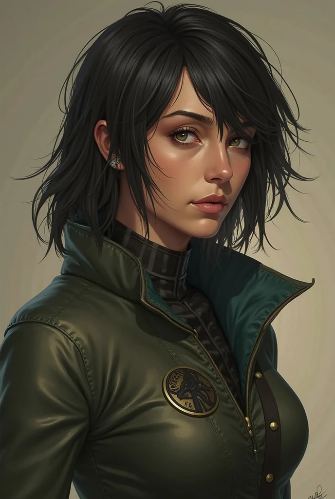 beautiful detailed eyes, beautiful detailed lips, extremely detailed eyes and face, long eyelashes, 1 woman, military woman, black short hair, black eyes, black clothes, camouflage, coat, indifferent facial expression, doctor, best quality, 4k, 8k, highres, masterpiece:1.2, ultra-detailed, realistic, photorealistic, photo-realistic:1.37, HDR, studio lighting, ultra-fine painting, sharp focus, physically-based rendering, extreme detail description, professional, vivid colors, portraits