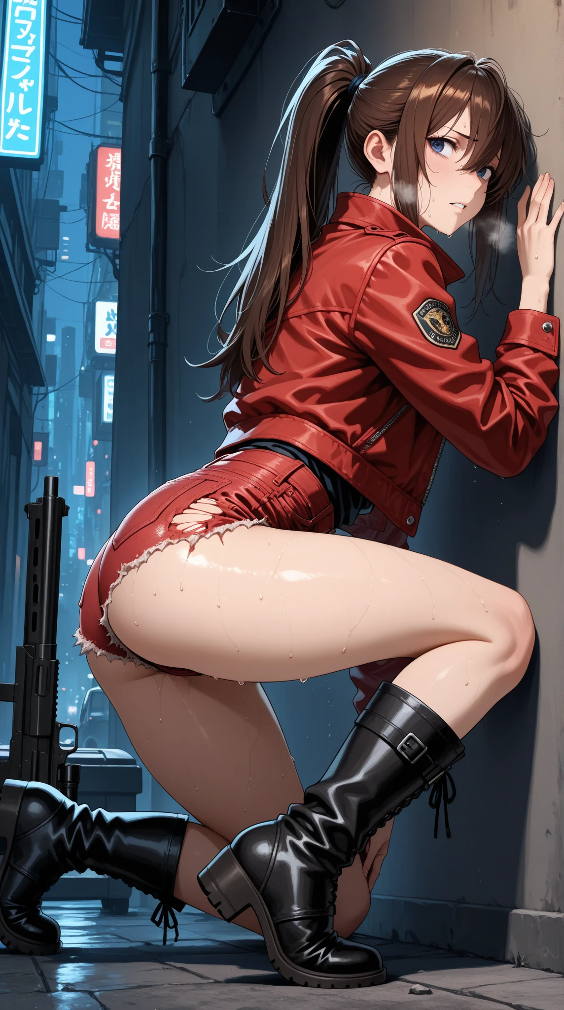 hyper realistic, photography, (masterpiece, best quality), 1girl, 22 years old, on a subway train, blush, (defiant:1.2), <lora:microbikiniv1:1>, MICRO BIKINI, sitting, nsfw, chiaroscuro