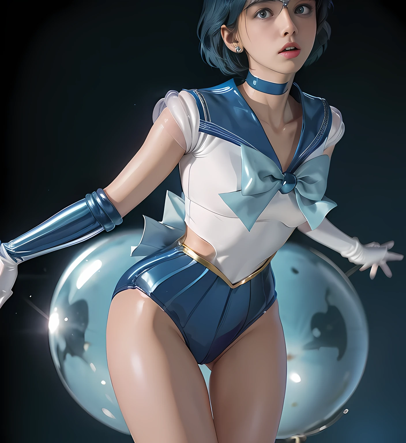 sailor_senshi_uniform、sparkle、sailor_mercury、1boy、shoun、Beautiful Boys、daili、Junior high school boys、mizuno_ami、genderswap、genderswap_(ftm)、circlet、blue_choker、solo、sailor_collar、blue_eyes、blue_sailor_collar、blue_hair、short_hair、blue_skirt、blue_choker、blue_footwear、skirt、bow、short_hair、back_bow、rating:safe、boots、magical_warriors、bare_shoulders、bare_leg、knee_boots、sparkle_background、gloves、white_gloves、jewelry、smile、elbow_gloves、earrings、penis、penis_in_leotard、erection_penis、testicles_in_leotard、white_gloves、blue_bow、open_mouth、circlet、heart、leotard、High-legged leotard、highleg_leotard、white_leotard、white_dress、full_body、blue_background、looking_at_viewer、indoors、room、lens_flare、pleated_skirt、flat_chest、flat_breasts、