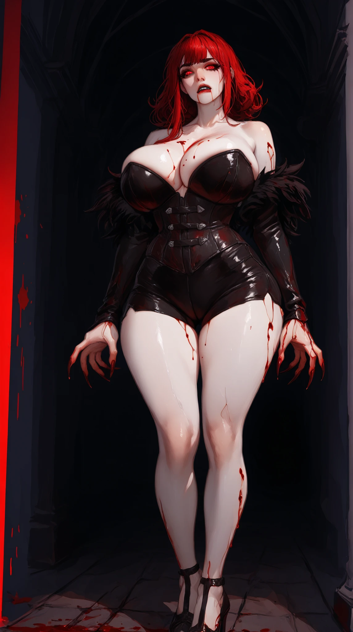 comic storyboard,realistic,3d,Unreal Engine 5,skin texture,anatomically correct,1beautiful girl, long hair,smile,barefoot,lace top,sexy, shiny leggings, thin gap,camel toe,high heels,cleavage,crossed legs,large breasts,leg tattoo,long hair,smile,toenails,) standing,trample,cuts,defloration,indoor,couple,femdom,hetero,saliva , mucus,femdom,blood on clothes,blood on hands,blood splatter,open mouth,kneeling man,sit,trembling man,dead man,sit,bruise man,lying man,man cum,bleeding man,(masterpiece, best quality:1.2)