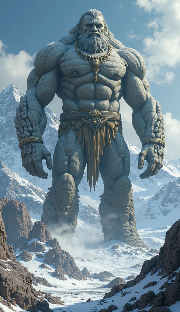 Mountains between one big giant coming in the front