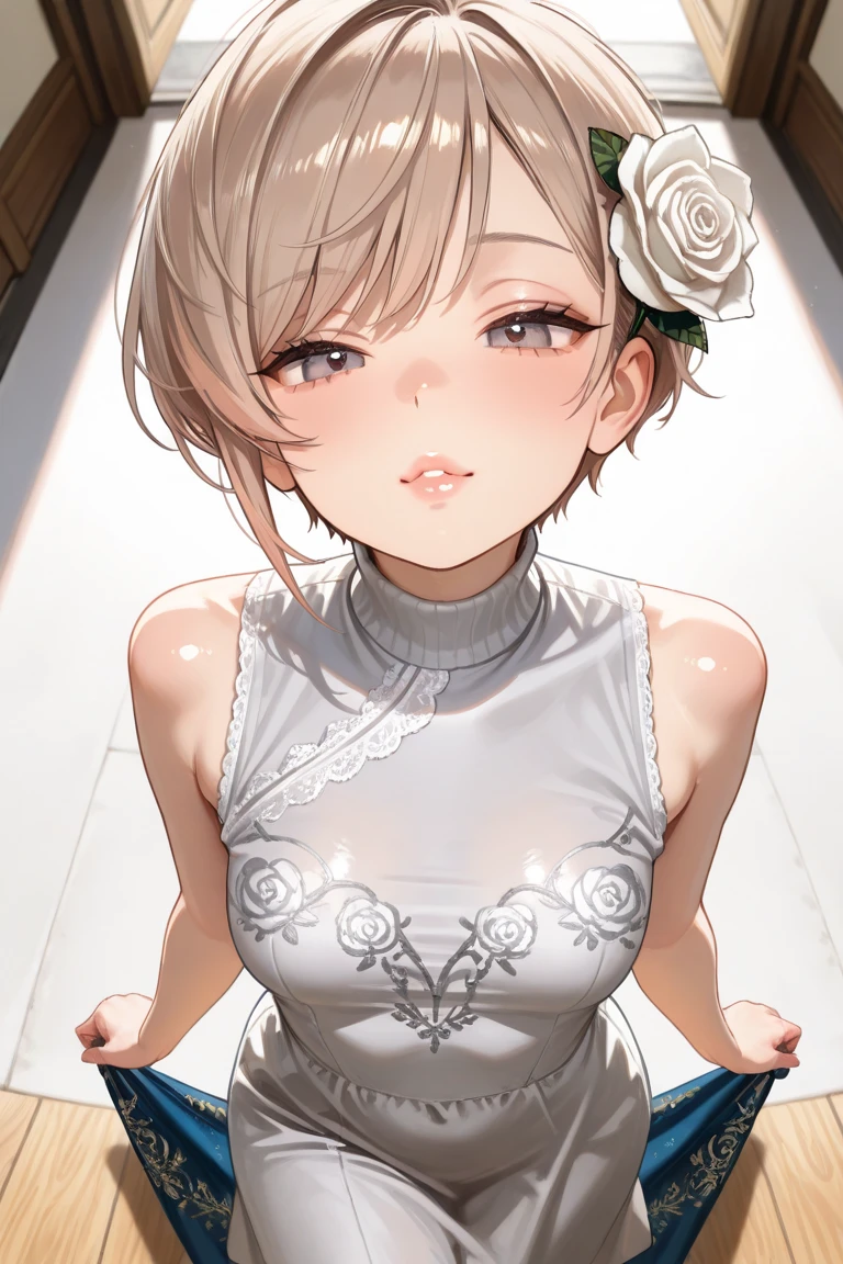 score_9, score_8_up, score_7_up, source_anime, (masterpiece), best quality, expressive eyes, perfect eyes, perfect face, oni girl, oni horns, red eyes, soft lips, long hair, wide hips, (white hair:1.4), (white eyebrows:1.3), (white eyelashes:1.3), medium breasts:0.5, higuchi madoka, big breasts:0.3, background: City,