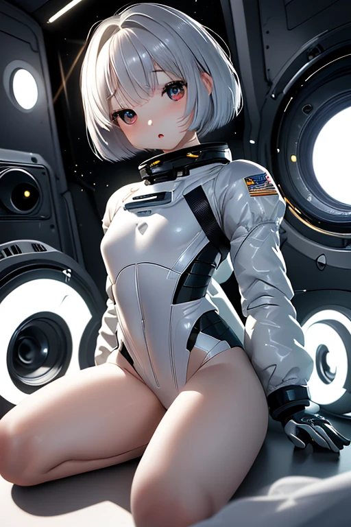 dans l'espace, beautiful galactic background en plein vol, planetes, dans l&#39; univers, starry sky, amas d&#39; stars, High luminosity and low variance, Soft light,realistic light and shadow, light and dark intertwined, (plan large:1.3), regarder le spectateur, angle dramatique, (haut du corps:1.4), (Seulement:1.6), into space 
, (best quality), (High resolution), (la science-fiction), (style science-fiction), (mechanical style)
1fille, (femme astronaute),
, (tout le corps), (jambes fines), peau brillante, peau brillante, ( beautiful detailed thighs), (articulated fingers)
fille en combinaison spatiale rose, Functional clothing, (casque spatial:1.5) space helmet with closed transparent visor  ,(bottes de combat), ( ceinture), ( pointu:1.21),, ,colorful boot trails,Shooting star,La terre,pleine lune
((seductive)), rougir, ((marche)), sexy,  hot
(les yeux rouges:1.4),(finely detailed eyes),Beautiful detailed eyes
(cheveux longs crème),(queue de cheval:1.4),(reflective hair)