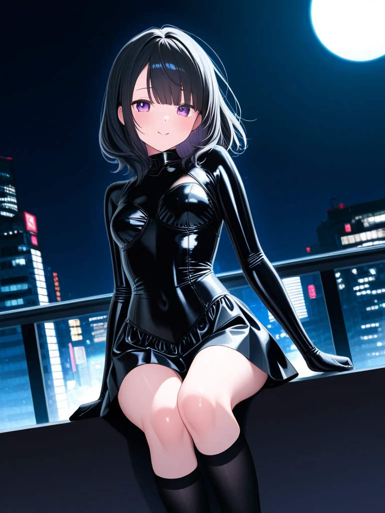 High resolution,high resolution,Girl,Black Hair,Short Hair,Purple Eyes,Slanted Eyes,Bad mood,boyish,slender,Toned body,Rider Suit,,Tattoo,Bedroom,low length,Starry Sky,choker,Wet with sweat,