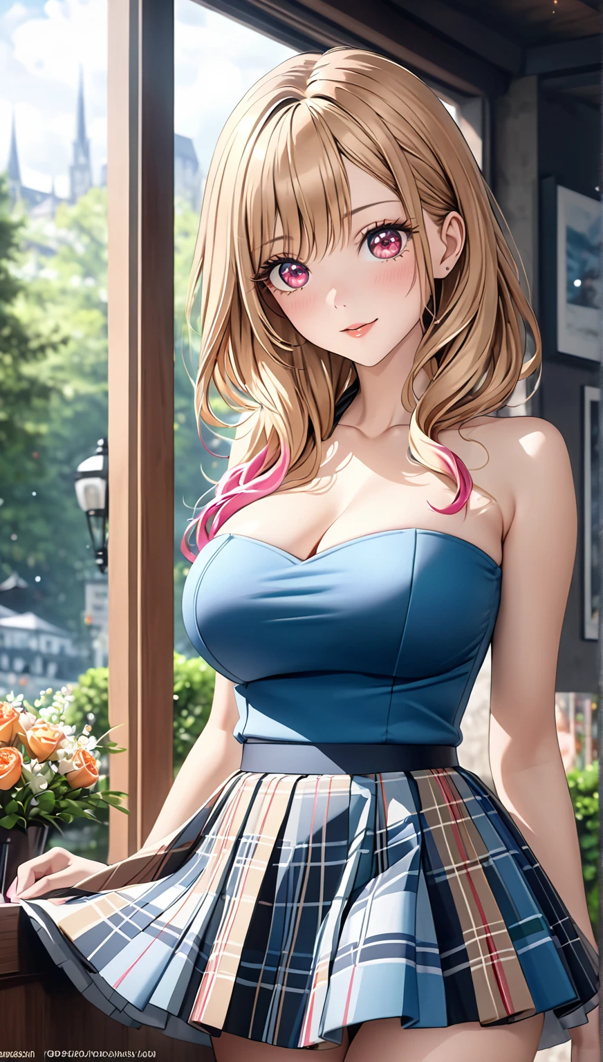 (top-quality、masterpiece、very high res、An ultra-high picture quality、High quality pixels)、(She is a woman of perfect and ultimate beauty, and she is 18 years old,1 person,Single,独奏:1.5)、(She is a very beautiful woman with a beautiful face)、(Beautiful face written in detail,Beautiful body,Beautiful hair,Beautiful skin texture)、(Beautiful hair quality,Variety of hairstyles)、(She has a slender figure and her breasts are F cups)、(Beautiful smile,Smile, Open mouth,),(Sweaters,pleatedskirt,1 diamond necklace,1 handbag,Shoulders are exposed),(A path lined with flourishing cherry blossom trees,Cherry blossoms in full bloom),(Model Pose,modelshoot,Magazine shooting),The wind is blowing、Beautiful Art Style, an animated character、(The whole picture、Detailed picture、accurate anatomy、Defect-free images、extremely detailed picture、Accurate images、Perfect Image 1.5)、(Best Shot Photo 1.2)