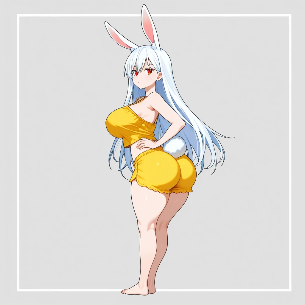 a extremly tall naked obese bunny girl