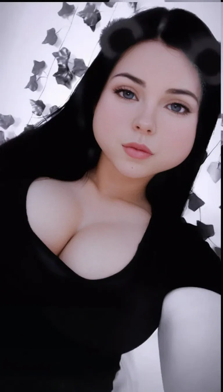 ultra high res, masterpiece, best quality, perfect glossy shiny skins, perfect lighting, detailed lighting, dramatic shadows, ray tracing, black sweater, looking at viewer, off shoulder, Big breasts, Exposed cleavage, blue Eyes, sharp face, sharp eyes, long bangs, long hair, nsfw, ((Dark background)), open mouse,
