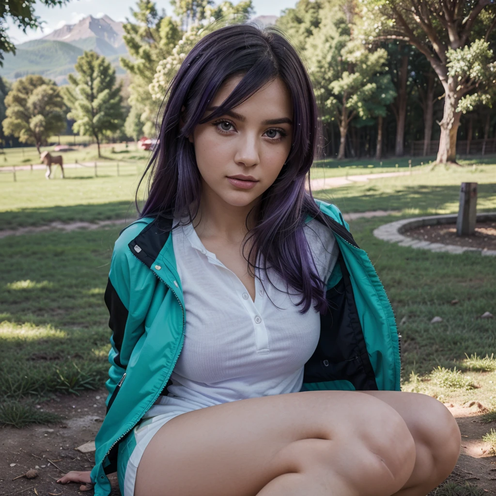 Accurate as a photo、Mammoth Grassland、Cute French girl relaxing、Tattoo、Purple Hair、Green Eyes、Completely naked、Completely naked、Pussy、Pussy、Pussy、share、Paipan、Big Breasts、blue sky、cloud、Stunning abs、Strong contrast、Pussyを広げ見せている