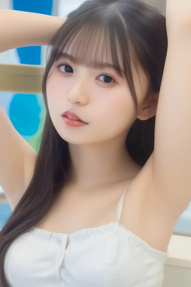 ryokan、Large public bath、(tiny chest)、(small tits)、Young shiny shiny white shiny skin、Best Looks、shiny light hair、a small face、cute 18yo girl