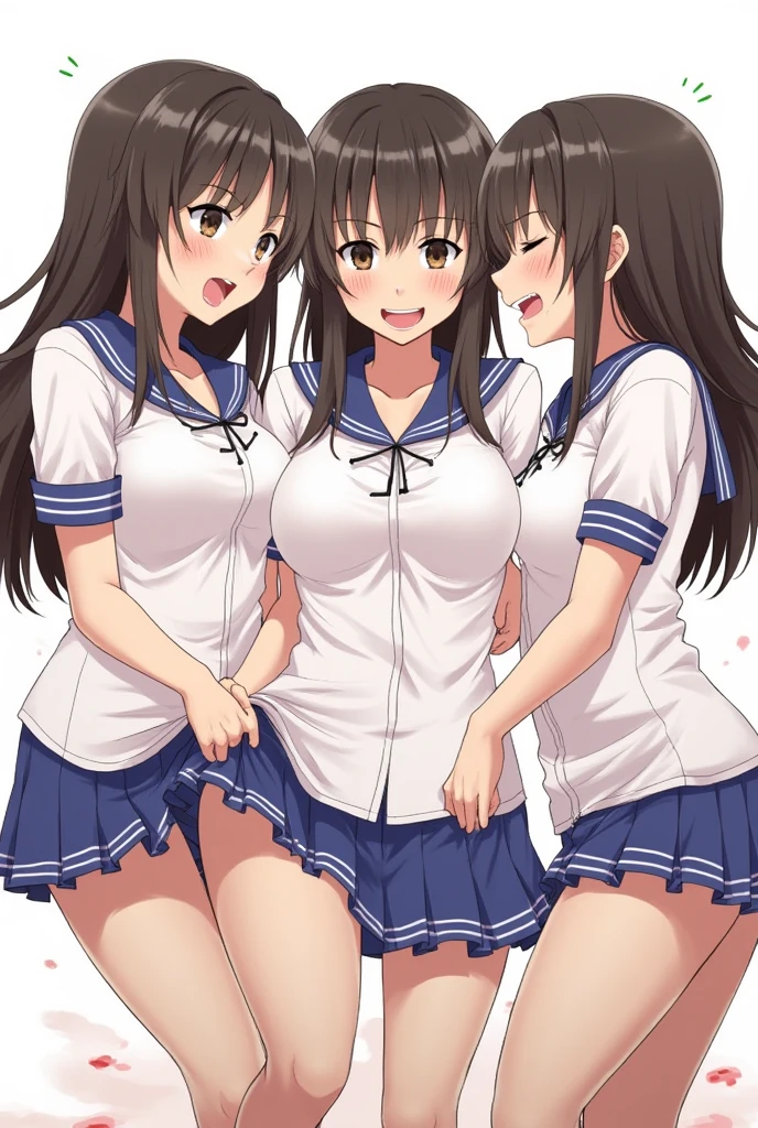 ((NSFW:1.3)),(Textured skin, Anatomically correct, Super Detail, high details, High quality, hight resolution, Best Quality, 1080p,4K),(Oneperson viewpoint, looking at viewer, subjective:1.4),
(Multiple girls in school gym storeroom),(women's school gym storeroom:1.3)
((Multiple girls, 10+girl with, Group photo of the girls, Group photo of the girls:1.5))
(Girls of different ages:1.5),(busts of all sizes:1.5),(women with various sporty hairstyles:1.5),
(inviting you to have sex),
((line up slouching:1.5)),(leaning forward:1.3), (hands on knees:1.3)
(from directly below, from below:1.5),(looking down:1.5)
(summer school uniform:1.5),
nsfw,(tops lift:1.3),(skirt lift:1.3)
nsfw,(enraptured face:1.4),(naughty expression:1.2),(orgasm smile:1.5),seductive smile, excited smile,
(blush, face blush, blushing:1.3),(heavy breathing, steam:1.3)
(Large quantities of sperm:1.5),((facial:1.5)), (sperm covered face:1.8),(cum on breast:1.3),(cum on hair:1.3),