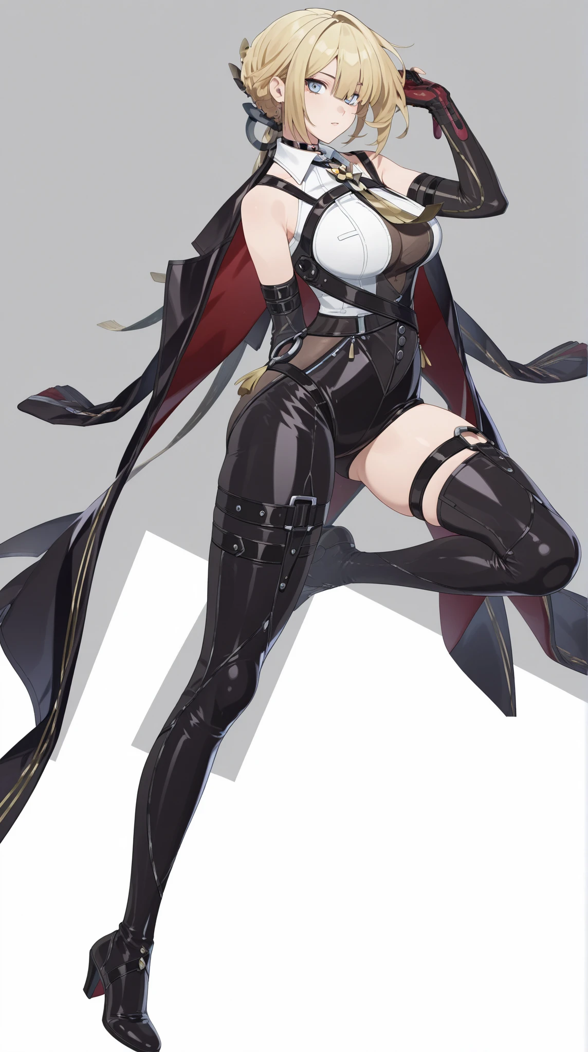 ((Biologically correct number of limbs)), Wearing stiletto-heeled over-the-knee boots:1.1, a beautiful girl, has a pair of long legs , having normal legs, dancing legs, only lower body, best quality, leggings, foot close up view only