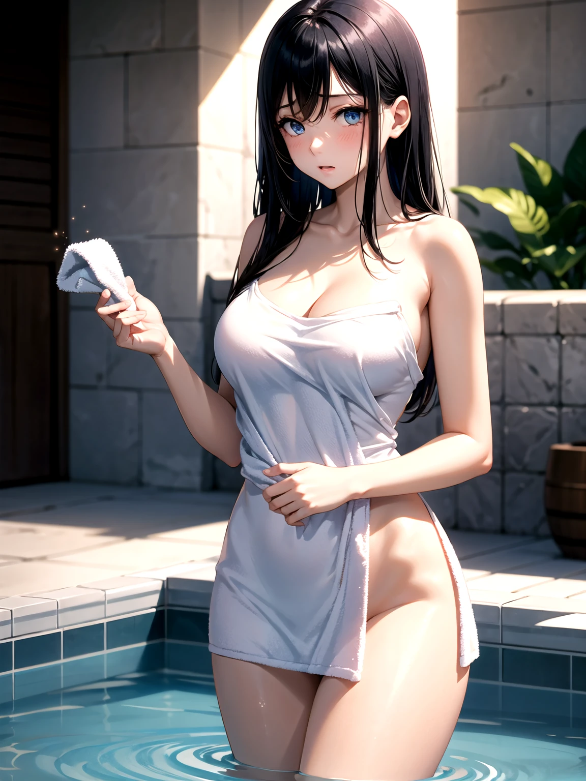 (masterpiece, best quality:1.1), Noble lady, wet dress, dress see through, dress on the naked body, ball