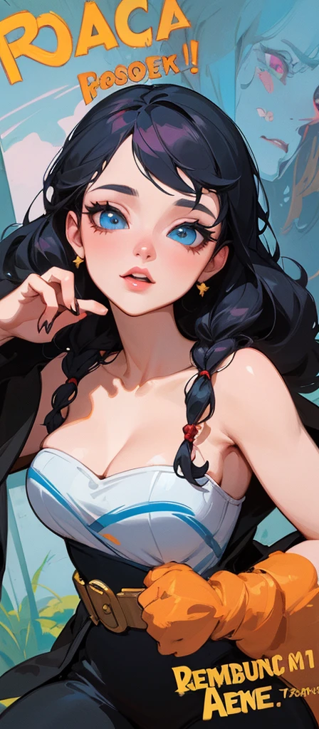 a painting of a woman with long hair and skulls on her head, a gouache by loish, Artstation, gothic art, goddess of death, beautiful necromancer, art contest winner on behance, corpse bride art style, loish |, queen of death, skulls at her hips, jen bartel, beautiful necromancer girl