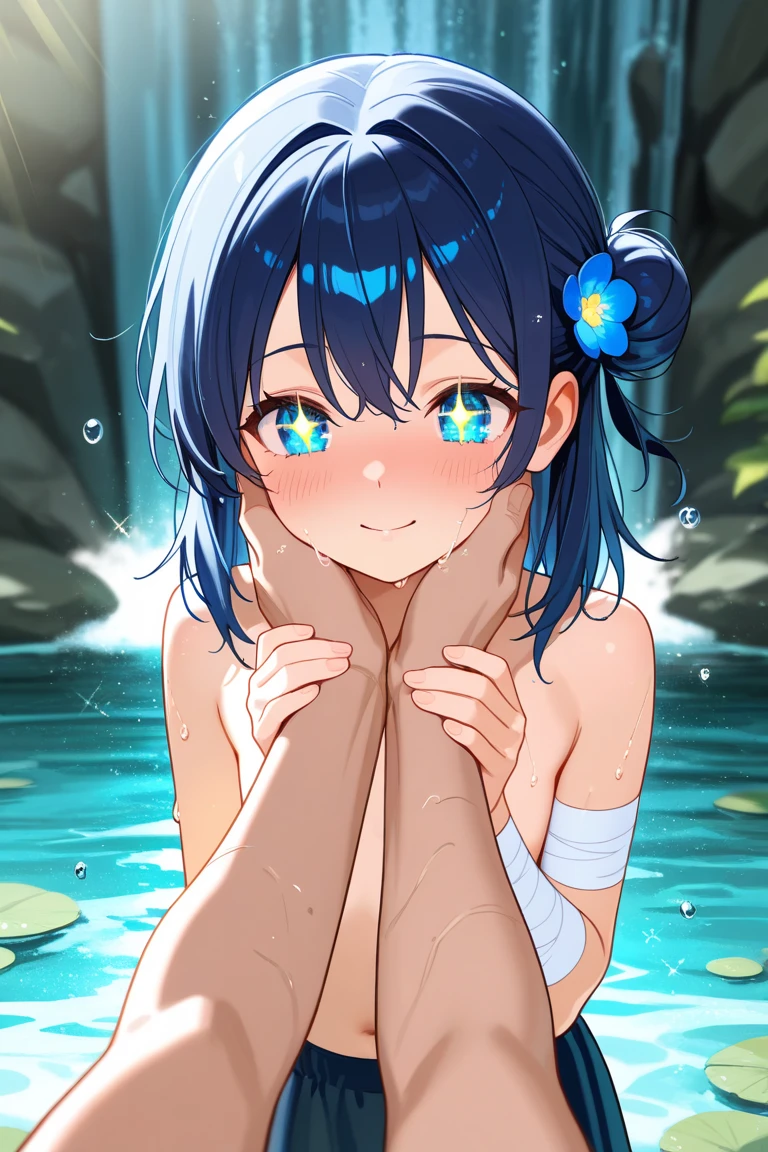 mio aikatsu, mio minato aikatsu, flat chest, (((nude))), beach, breast out, nipple out, vagina out, ((masterpiece)), (((((from below))))), ((focus on vagina)), (((((spread legs))))), (((((open legs))))), sitting, (((((10 years old))))), smile, pool, best quality, big areola, big nipple, puffy nipple,