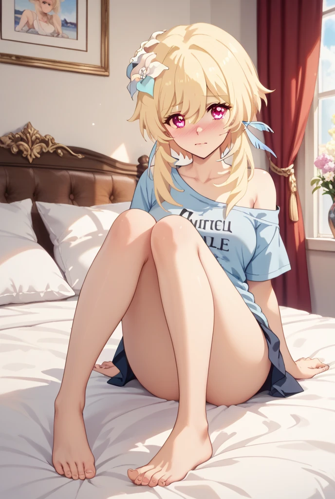 ((sexy girl ,young)) ,nsfw, glamorous, slender, long blonde hair, pink see-through babydoll, town,stand,looking at viewer,moistened eyes,blush,sexual ecstasy, pert ass, presenting butt, young, flat chest, (9 years old girl), young girl, pussy, ((pussy juice)), child prostitute, penis, slutty smile, cum, aftersex, noble girl, cum in pussy, lying on bed, lying on back, anus, money,