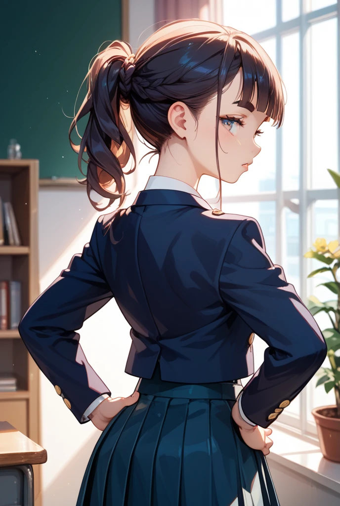 Kizi，校服，High ponytail
