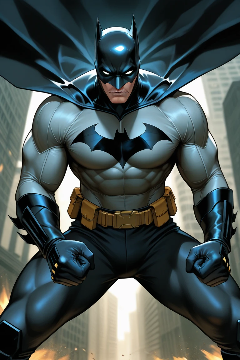 Make an art of Batman with the black suit