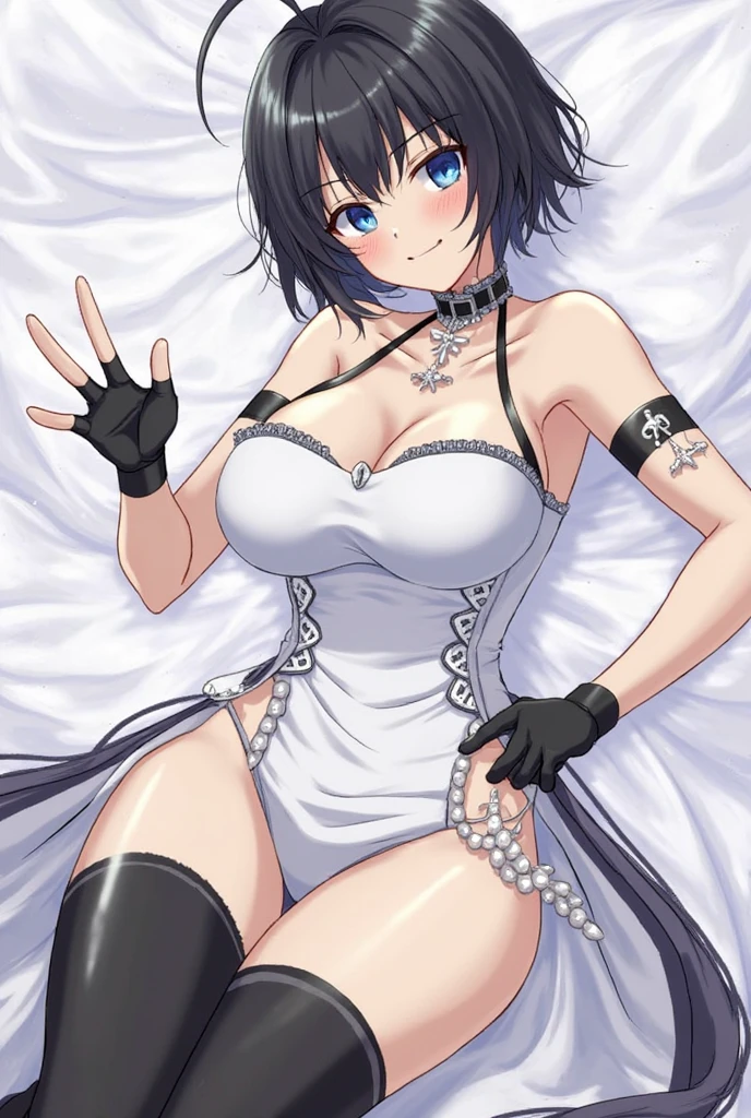 girl having sex with a man, sexy girl no clothes, big bobs , White background, sexy pantyhose, sweating a lot, gloves on hands, 