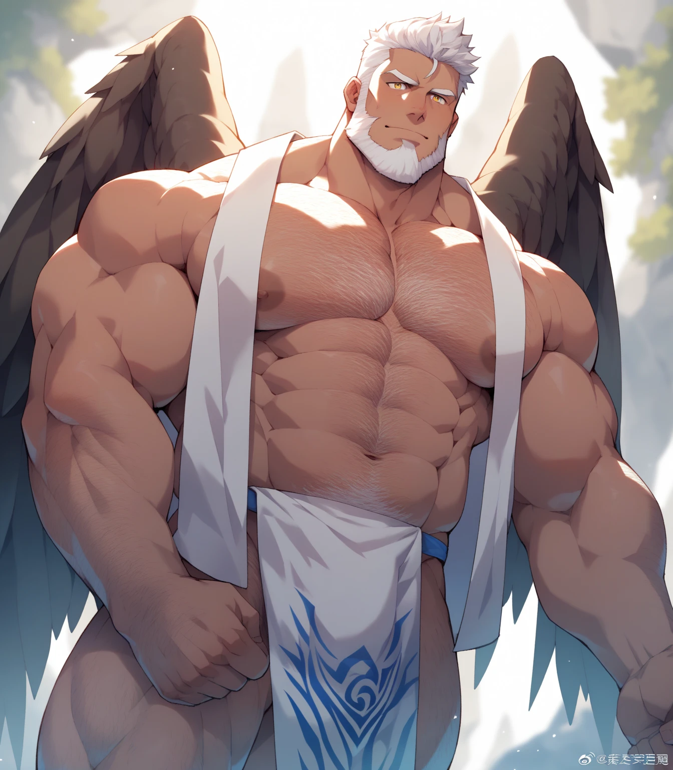 (sfw:1.5), male focus, Handsome 1boy, solitary,protrait photo,single, (White nails, 白色的Dragon Claw, White feet:1.4), Long white hair, (白色的Dragon Wing, White Wings:1.4), White skin, White dragon tail, (White dragon horn, White horn, Delicate corners, Delicate corners:1.4), (Perfect grey eyes:1.4), (White body, White scales, White ears:1.3),
Western Dragon, dragon, dragon boy, dragon body, feet, (big eyes, large eyes:1.4), Dragon Scale, Dragon Wing, Dragon's foot, Dragon Claw, Chubby, The body is huge, Larger face, Human feet, (Four toes:1.4),
(古希腊White robe, White robe:1.4), Barefoot, (There is a blue tassel pattern on the clothes:1.2),
(full body:1.2), Front view, (Mature men:1.4), (Strong body, muscle,Strong male, muscle男, Bare chest muscles:1.3), (Abdominal muscles:1.4), belly button, (Strong and strong legs, Strong legs, Thick arms:1.3), (run:1.3), Run towards each other, (Looking at each other, Focus, Eyes gaze:1.1), Open your mouth, (unhappy, sad, sad, Wronged:1.4), Unwillingly, (teardrop, cry, Tears, Tears splattered:1.4), (Reach out to the other person:1.3),
full background, (Clouds, rainbow, dream, Dreams, Halo:1.1), Galaxy, Black ground, Broken Ground, (Mirror, lens ,碎裂的Mirror, 空中散落的lens, 四处飞散的lens:1.4),
Mysterious and romantic atmosphere, Caustic lines(refraction, polarization)Perfect anatomical structure, absurd, Detailed background, (Delicate eyes:1.3),Printing style。((artist:Takemoto Arashi))