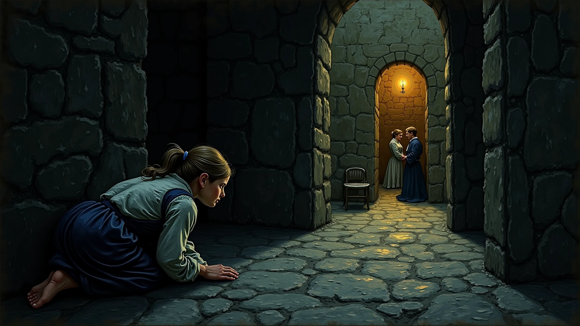 Children's story style, jesus cristo, chorando, triste, hugging a man imprisoned in jail, 8k, UHD
