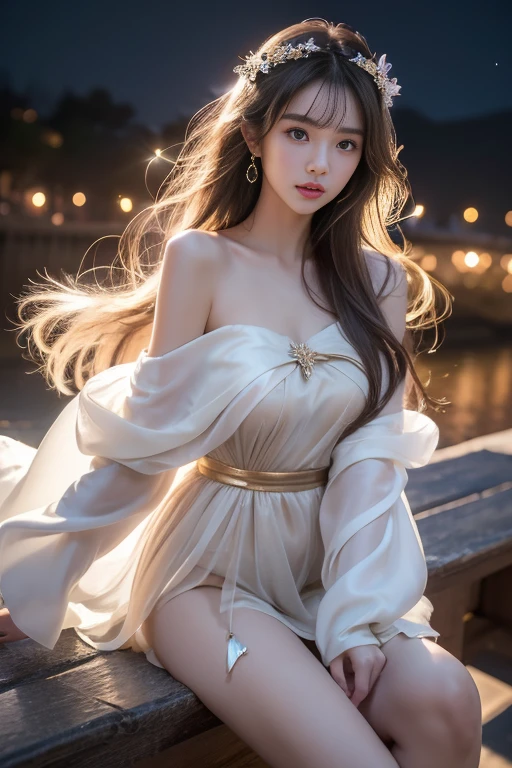 super realistic, high detail, masterpiece, 8K, a beautiful Muslim woman with a Korean face, wearing a long red dress with a red hijab, a beautiful slender body, standing facing forward, beautiful body curves are enchanting, very detailed, very clear, with blue lighting, high-level camera, aesthetic, studio background, full HD.