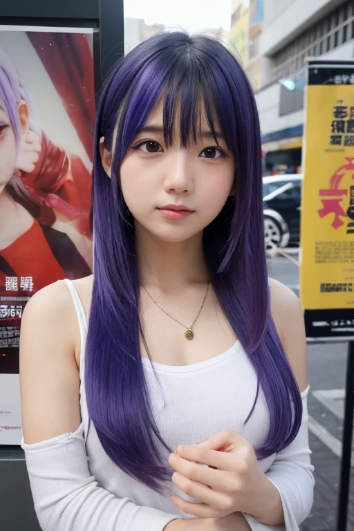 Girl with purple hair