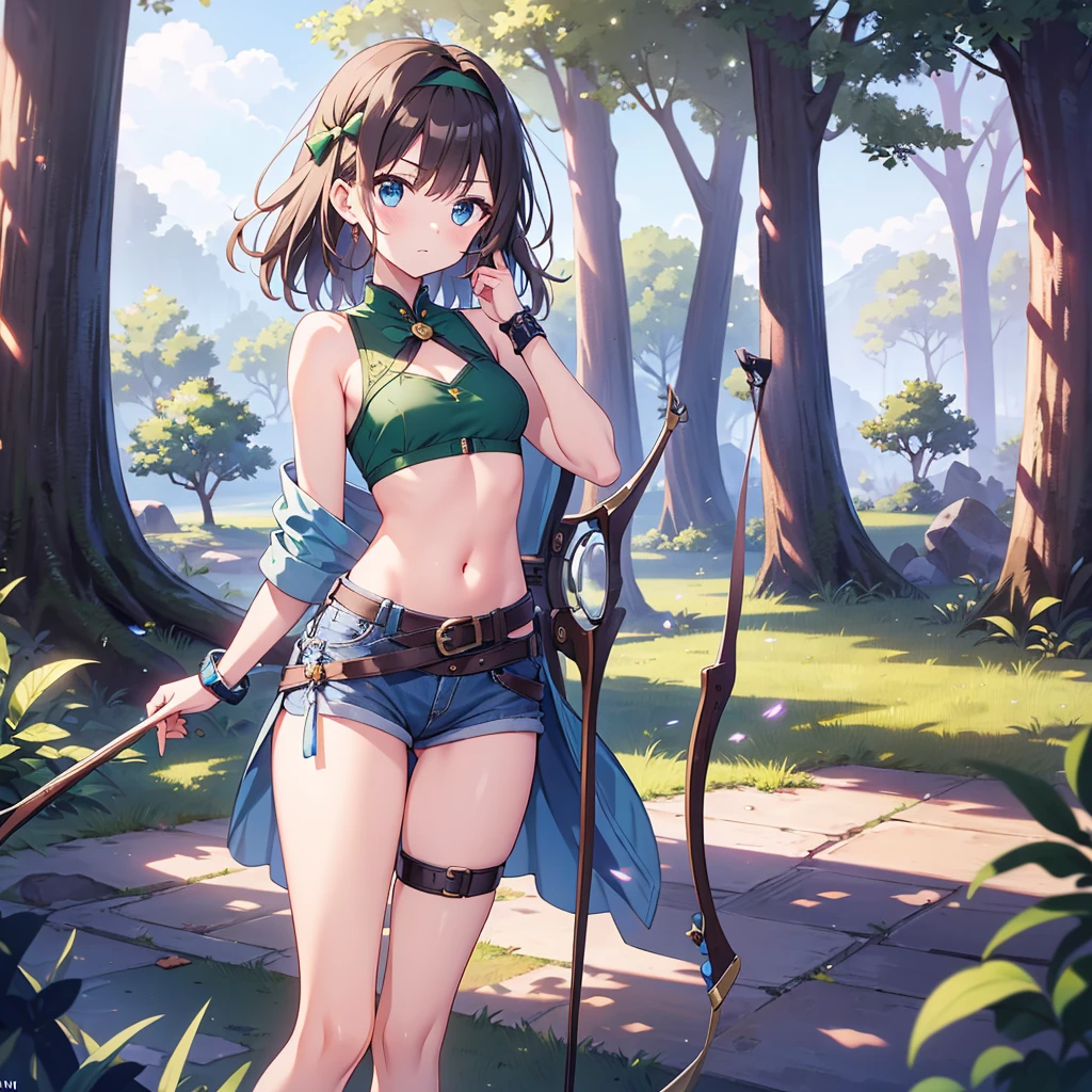 sfw,Girl with blonde hair and freckles,Girl swiming In The forest's river,1girl in,Blonde hair,Side tail,offcial art,Unity 8k,ultra-detailliert,Beautiful and aesthetic,masutepiece,top-quality,dynamic ungle,cowboyshot,Timost Beautiful Chaos Formo,Elegant,Abralist Design,vivd colour,romanticism,watercolor paiting, bra,((underwear))