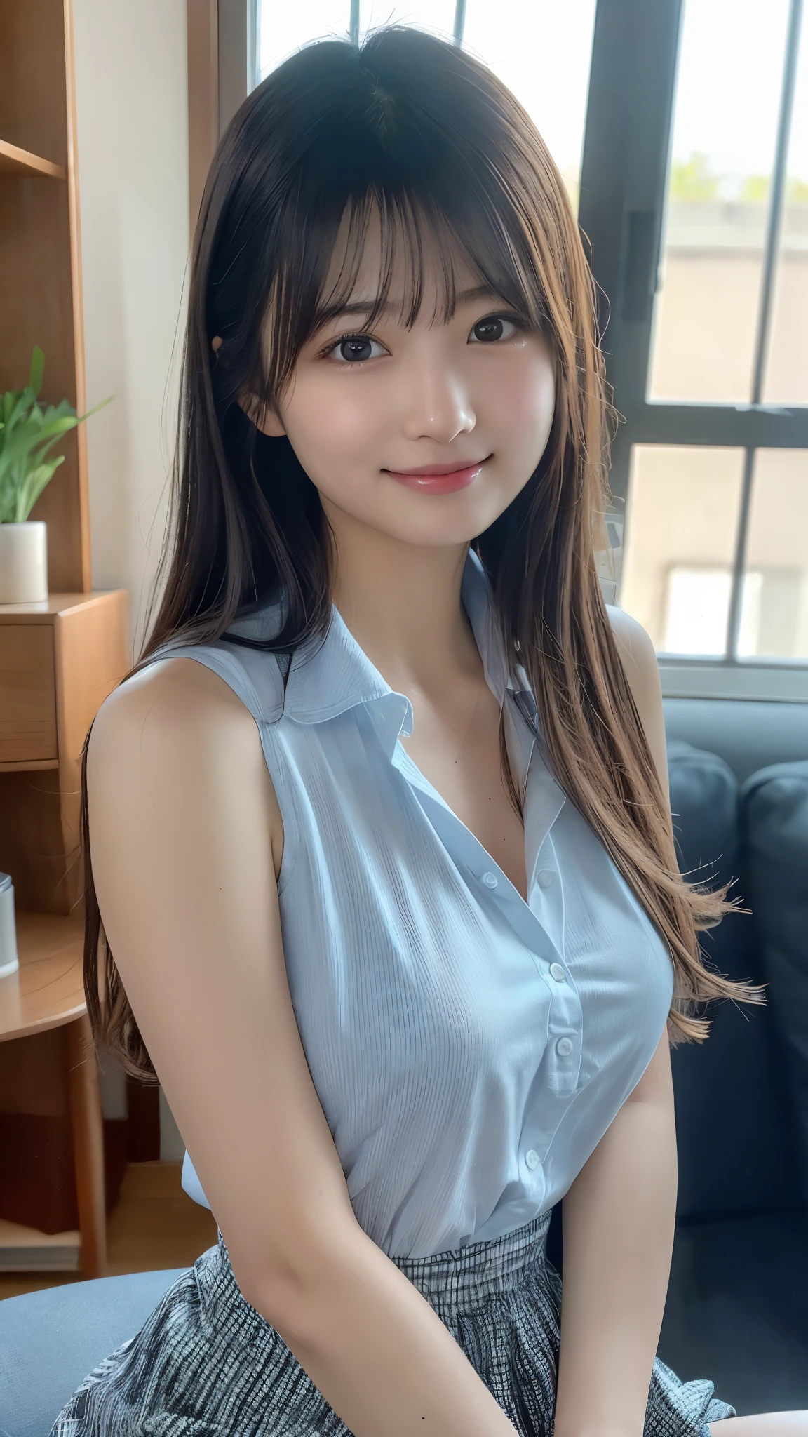 arafed asian woman in blue shirt and jeans posing for a picture, Chiho, Yoshitomo Nara, Realistic young gravure idol, sakimi chan, Young and cute gravure idol, Young and skinny gravure idol, reluvy5213, sakimichan hdri, sakimichan, shikamimi