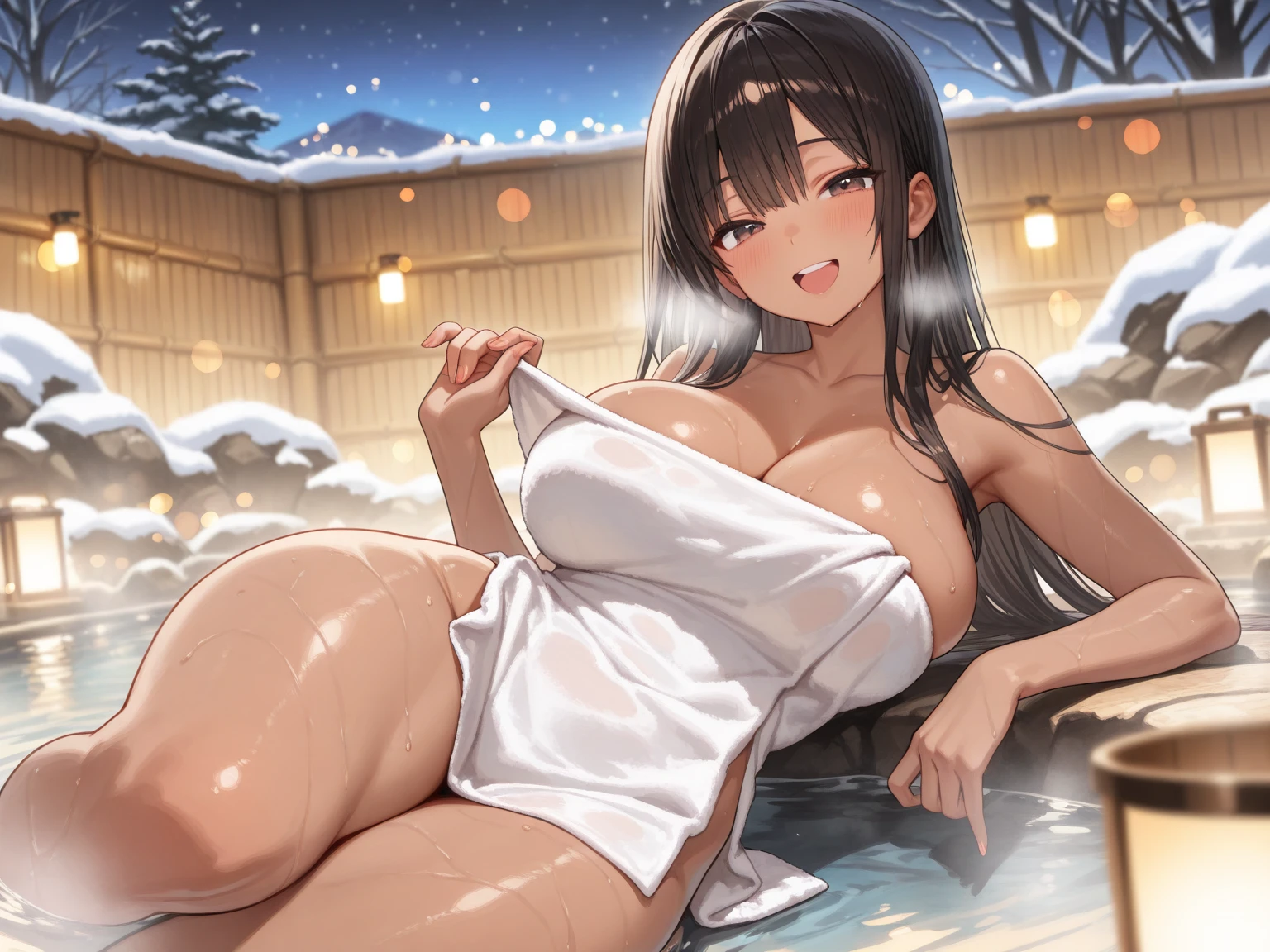 shizu murasame, long hair, blue eyes, black hair, sidelocks, hime cut, bangs, blunt bangs, nsfw, .(nude, naked, 1girl, solo, Big Breasts ) , , Nipples、fire、heavy snowfall、frozen、 file, crying ,flooding、abandoned hospital、fire、heavy snowfall、frozen、sea 、whole body, wet, Chopping vegetables , 1girl, ,blue sky, office, sea, wet