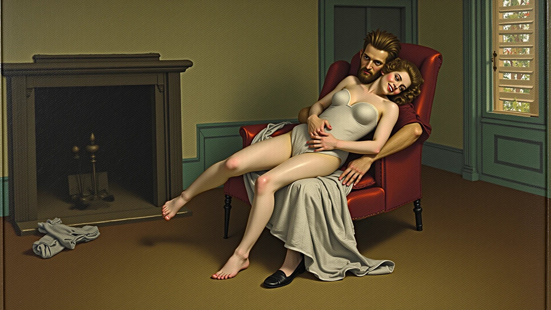there is a man and a woman laying on a bed together, old and young, posing together in bra, grandfatherly, by Alasdair Grant Taylor, posing in bed, 70 years old, 7 0 years old, photography of bill brauer, alexa grace, couple on bed, an oldman, dirty and old