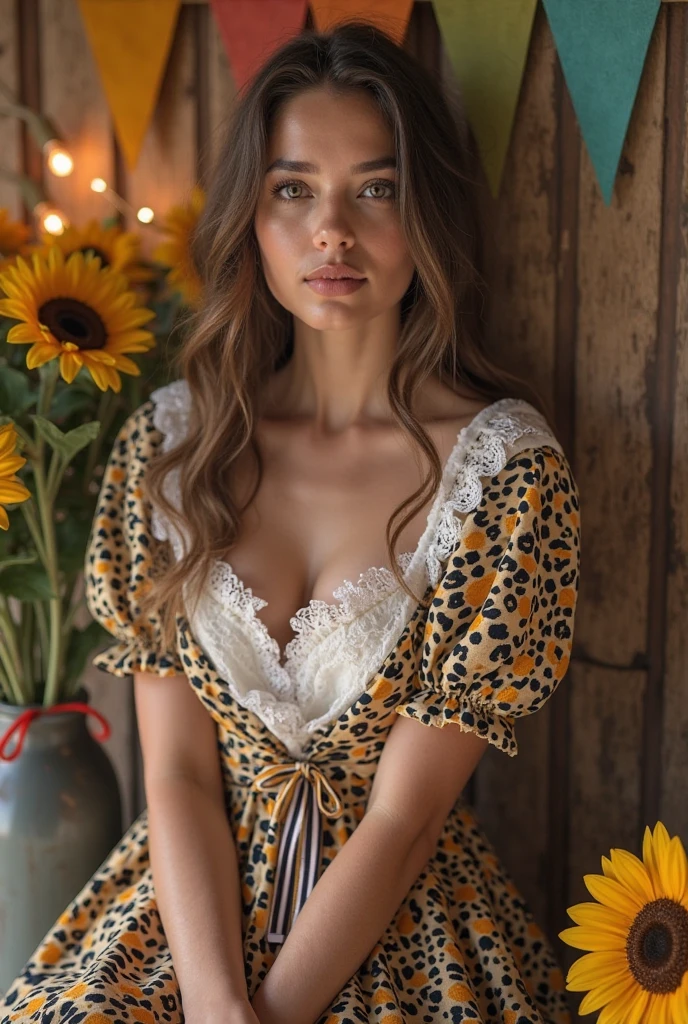 Sexy wonderful woman wearing lace pinup homewear jumpsuit, crochet hat, navy yellow red , HD , 8k, shadow , magical background , sexy poses, long curly hair,