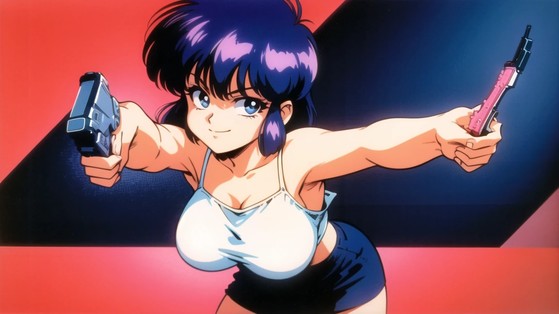 1girls, masterpiece, highest quality, disorganized, retro artstyle, 1980s \(style\)))), look viewer, (((full nude))), (Madoka Ayukawa, long hair, full nude), (((fll nude))), knee shot, full blush, (((no Panties))),, Take a look here, (((nsfw))), view audience, short hair, 2girls, nsfw, Genitals are visible, (((See here))), nsfw, (Japanese girl showing off genitals:1.1), look viewer, from below, (((a girl, Flying in the air in a naked, from the knees up, overlooking the cityscape below,))), (((no brassiere))),