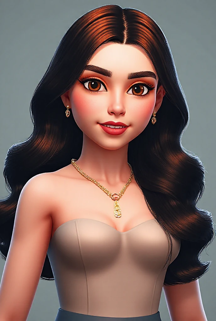 Realistic photo of a beautiful 4l3x4ndr4s woman, 1girl,solo,long hair,breasts,looking at viewer,skirt,simple background,black hair,bare shoulders, dark skin, brown eyes,jewelry,earrings,parted lips,black skirt,necklace,bracelet,lips,fingernails,hand on hip,realistic,white nails, soft lighting, professional Photography, Photorealistic, detailed, RAW, analog, sharp focus, 8k, HD, high quality, masterpiece<lora:4l3x4ndr4s:1.0>