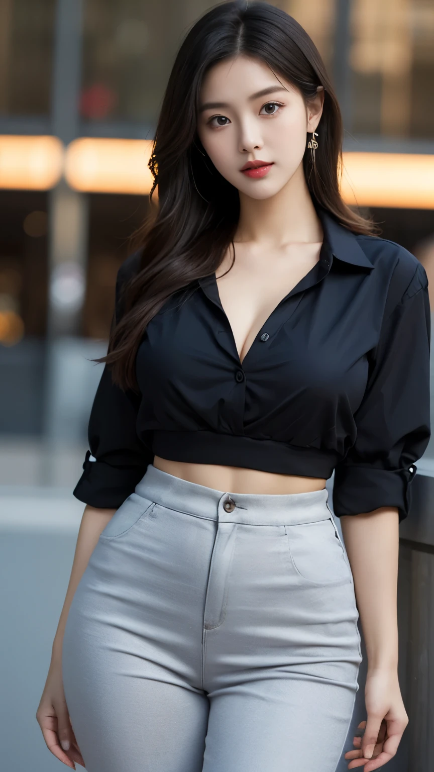 ulzzang-6500-v1.1, (RAW Photos:1.2), (Photorealistic), (Genuine:1.4), (Mastepiece), masterpiece, Absurd, The finer details, High resolution, Highly detailed face and eyes, Photorealistic, A beautiful and seductive mature elite secretary in a luxurious silk blouse、40 years、height 154cm、Well-proportioned body type、Hourglass illustration、Skirt and thighs、Walking the hallway、Office Clothes, (Ultra-realistic pantyhose:1.3)、Working in the office、Wearing a satin blouse, Ultra-thin fabric、Smooth、See-through fabric、Wear high-quality high heels、 Blouse Girl, Wearing an elegant blouse, Wearing a very thin blouse, Businesswoman, Blouse and skirt, Wearing a silk blouse, Wear a shirt and skirt, Japanese Goddess、Glowing Skin、looked back、Exposed thighs!!!,