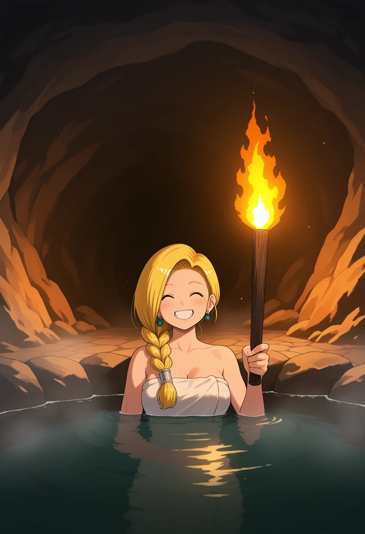 (Golden ratio:1.2),[(Colorless background:1.4)::10],(Masterpiece), (Best quality), (Ultra detailed),(Disheveled hair),(illustration),(1girll:1.3),Solo,full bodyesbian,Slime girl,(Transparent red skin:1.2),Lori huge breasts cleavage,Orange-yellow eyes,figure eight bangs,wavy and long hair,little breast,(Naked:1.2),Bare legged,Hands to the sky,squinty eyes,(Kaihuai),(Stand near a pile of lava bubbling rocks:1.2)+(There are volcanic eruptions in the distance:1.3)+[(Inception:1.2)],（Very detailed CG unity 8K wallpaper），hyper HD, retinas, Anatomically correct, Textured skin, Super detail, Best quality, A high resolution,（Very detailed CG unity 8K wallpaper）