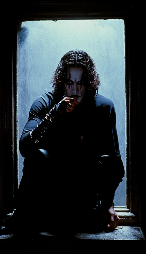a man , portrait, +++centered in frame, portrait, full body,Fantasy wizard robes with intricate embroidery, deep hoods, and ornate embellishments, raw, photorealistic, 8k, close up portrait photo by Annie Leibovitz, natural lighting, detailed skin, ultra realistic, bokeh, sharp features <lora:Crow:0.8>