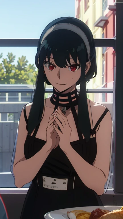 Nemu, vlosed long dress, in the night city, green eyes, single braid, medium breasts | big breasts, blush, <lora:nemu6:0.8>