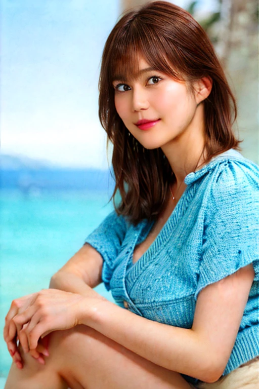 (masterpiece), (Highest quality), (Very detailed),(Disheveled Hair),(shape), (One Girl), (bikini), Are standing, Fashion Model, View your viewers, (interview), (Beach),Beautiful details, Delicate and beautiful face, floating,(High chroma),(Colorful splashes),Colorful bubbles,(The Shining), Focus on the face, Hair Ring, Floating Flowers, Floating Hair, (The Shining), Best lighting, Best Shadow,